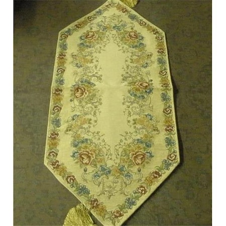 Tapestry Trading Tapestry Trading KA1354 13 x 54 in. Begium Table Runner Carnian; Beige KA1354